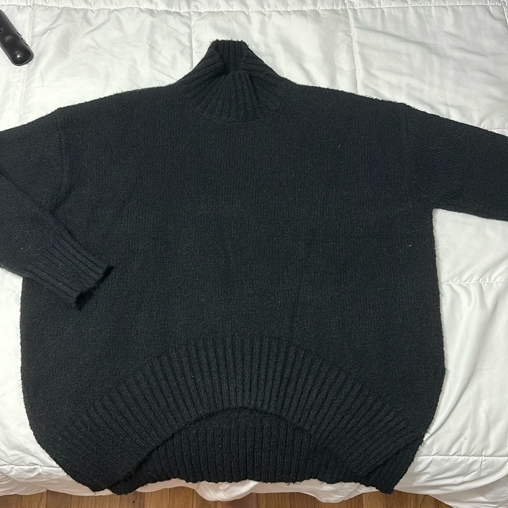 black turtle neck sweater